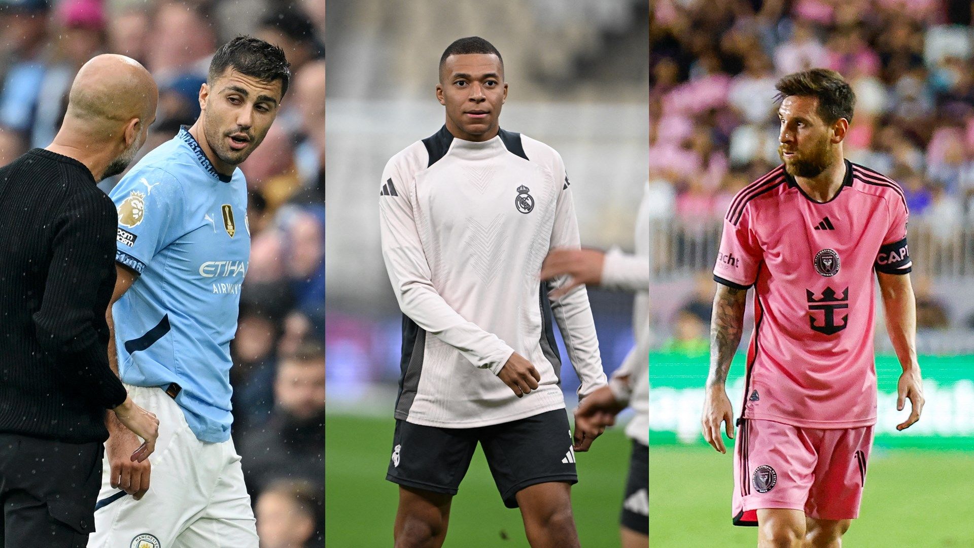 Kylian Mbappe Lionel Messi Rodri 2024