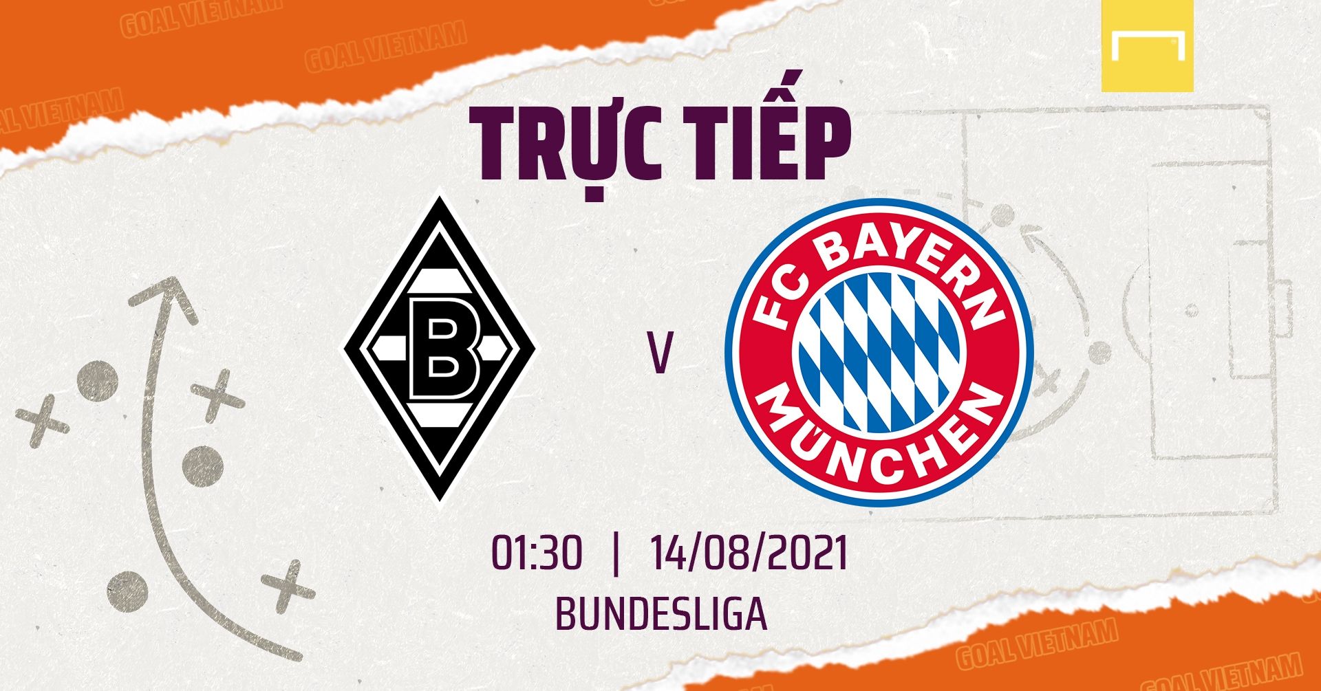 Live M'Gladbach vs Bayern Munich 2021/22 Bundesliga GFX