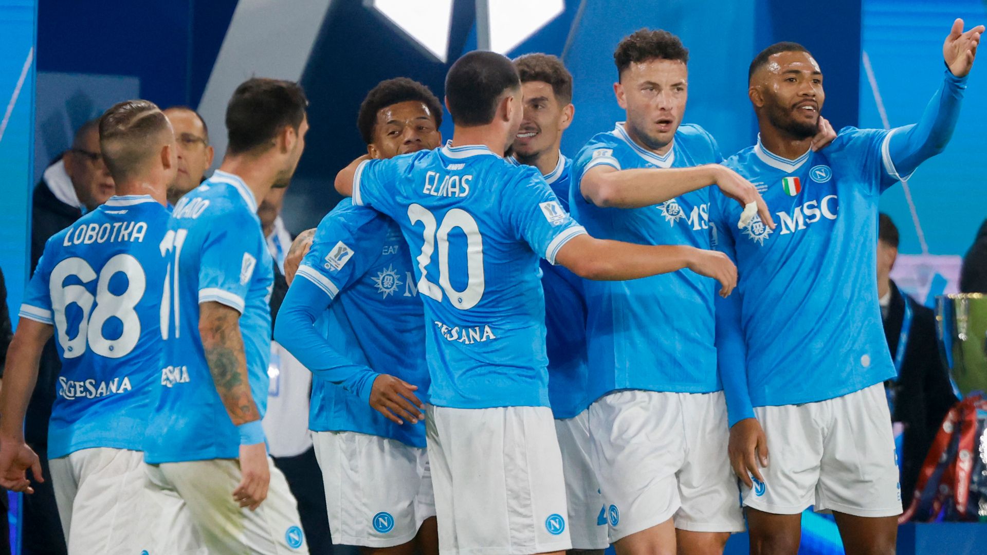 David Neres Napoli Bologna Supercoppa