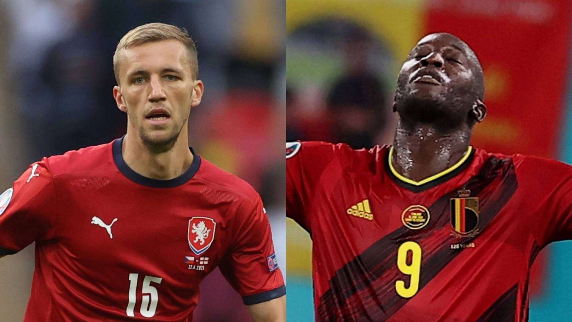 Tomas Soucek Czech Republic Romelu Lukaku Belgium