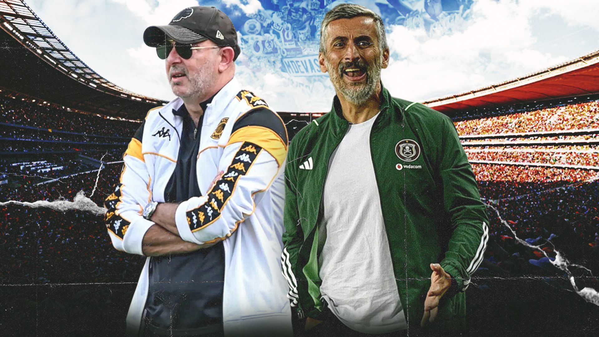 Nasreddine Nabi of Kaizer Chiefs and Jose Riveiro of Orlando Pirates 16-9