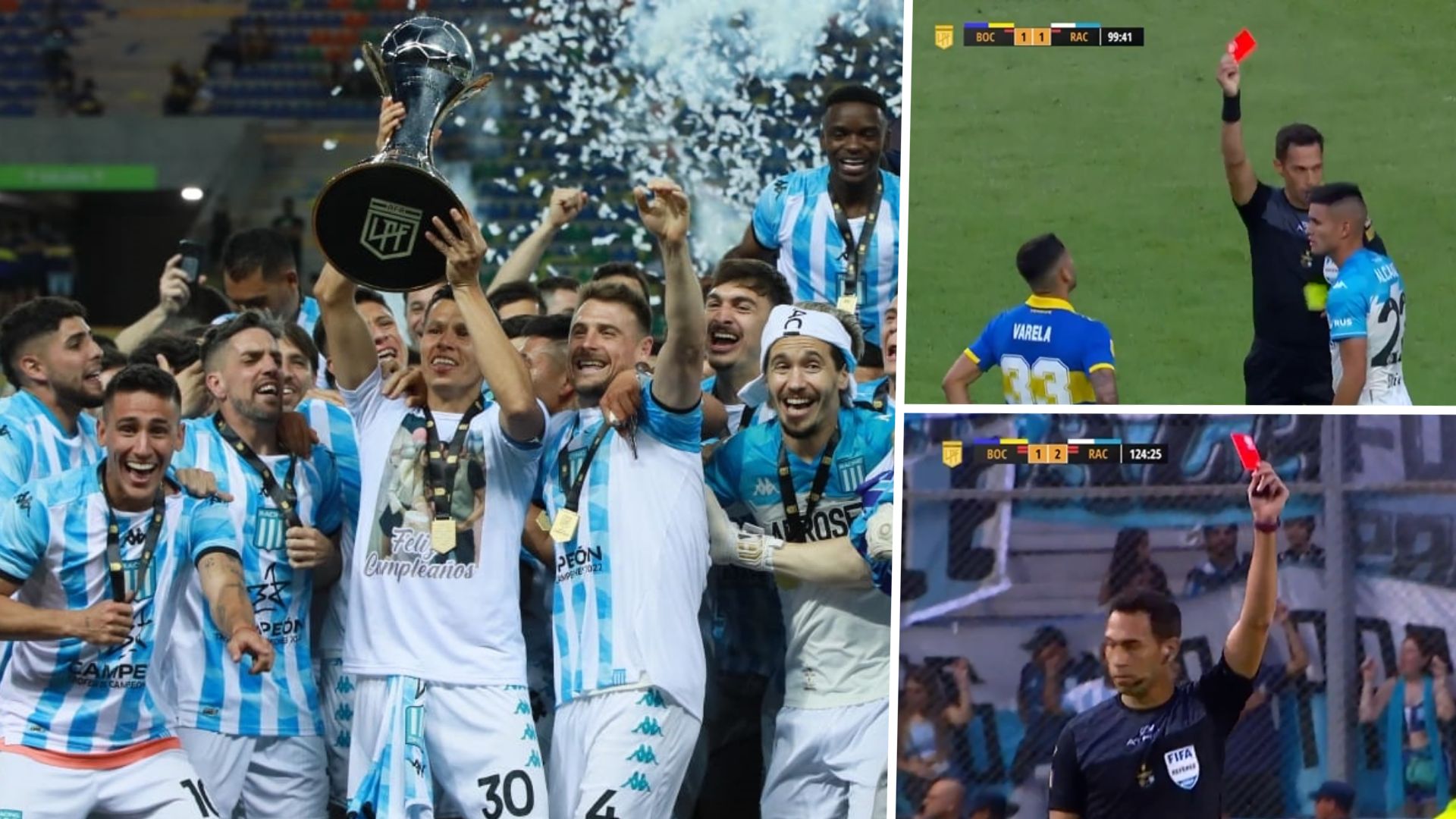 Boca Juniors - Racing Club 2022 red card GFX