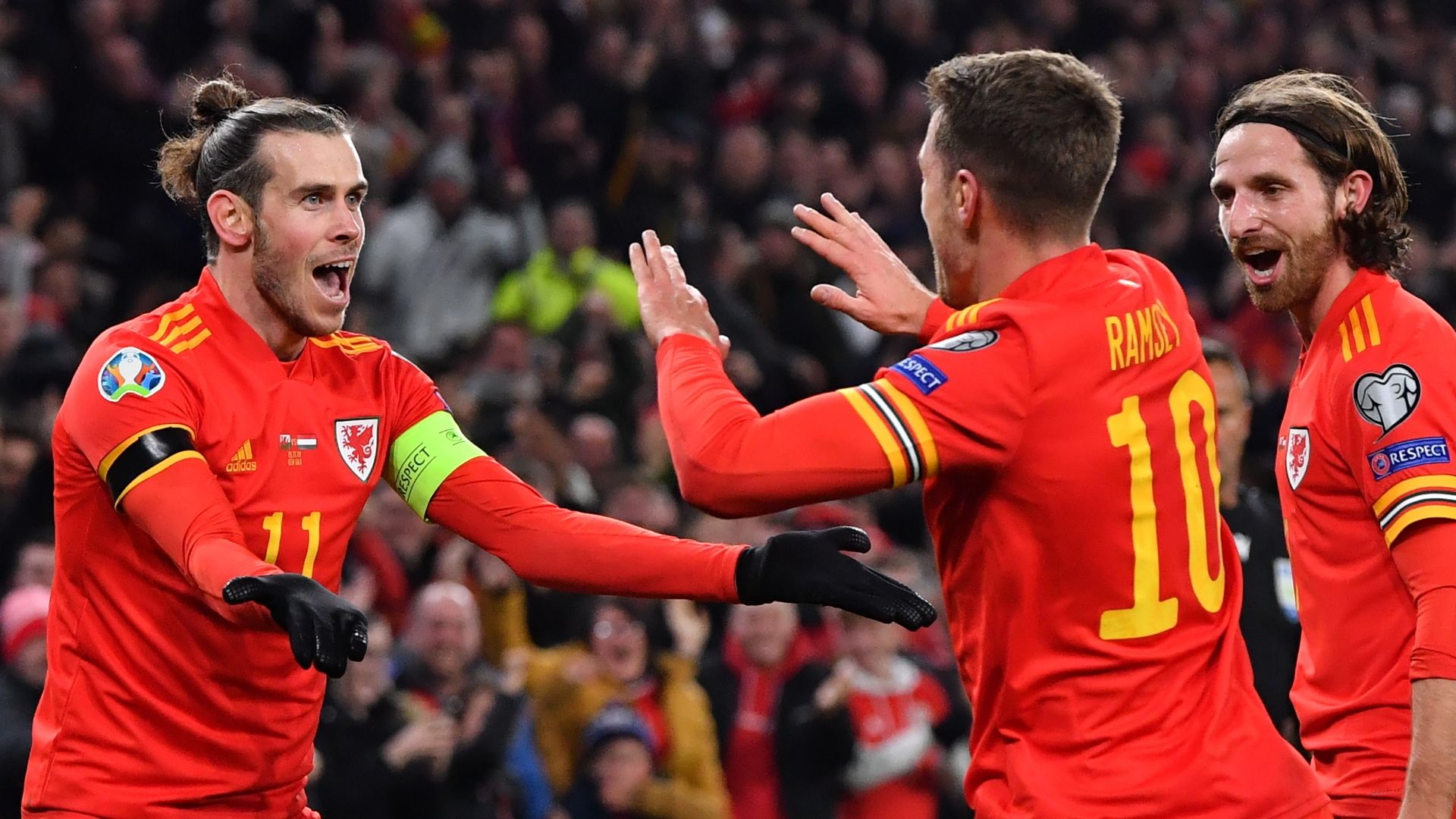 Gareth Bale, Aaron Ramsey, Joe Allen, Wales