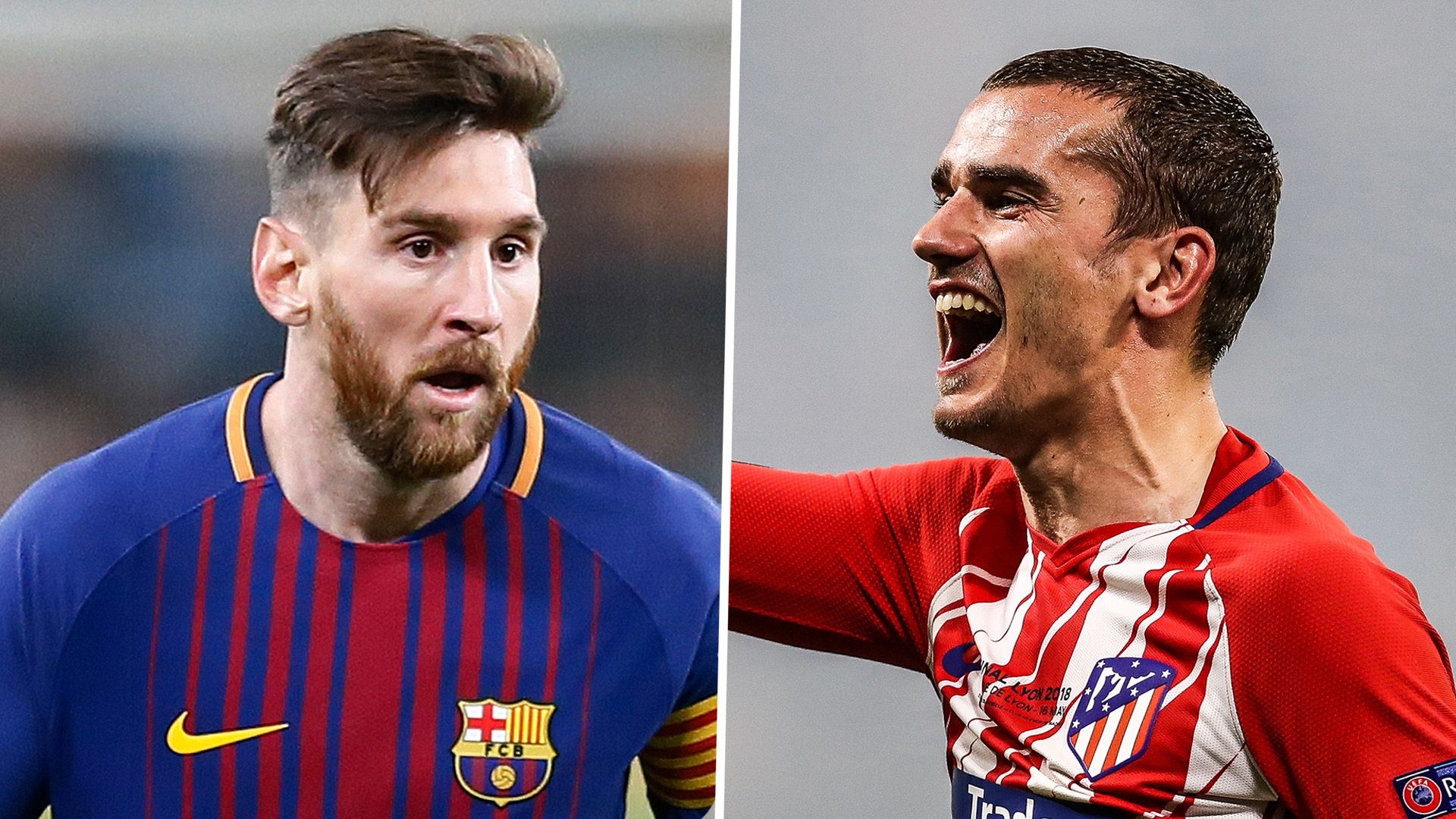 Lionel Messi Antoine Griezmann Barcelona Atletico Madrid 2017-18