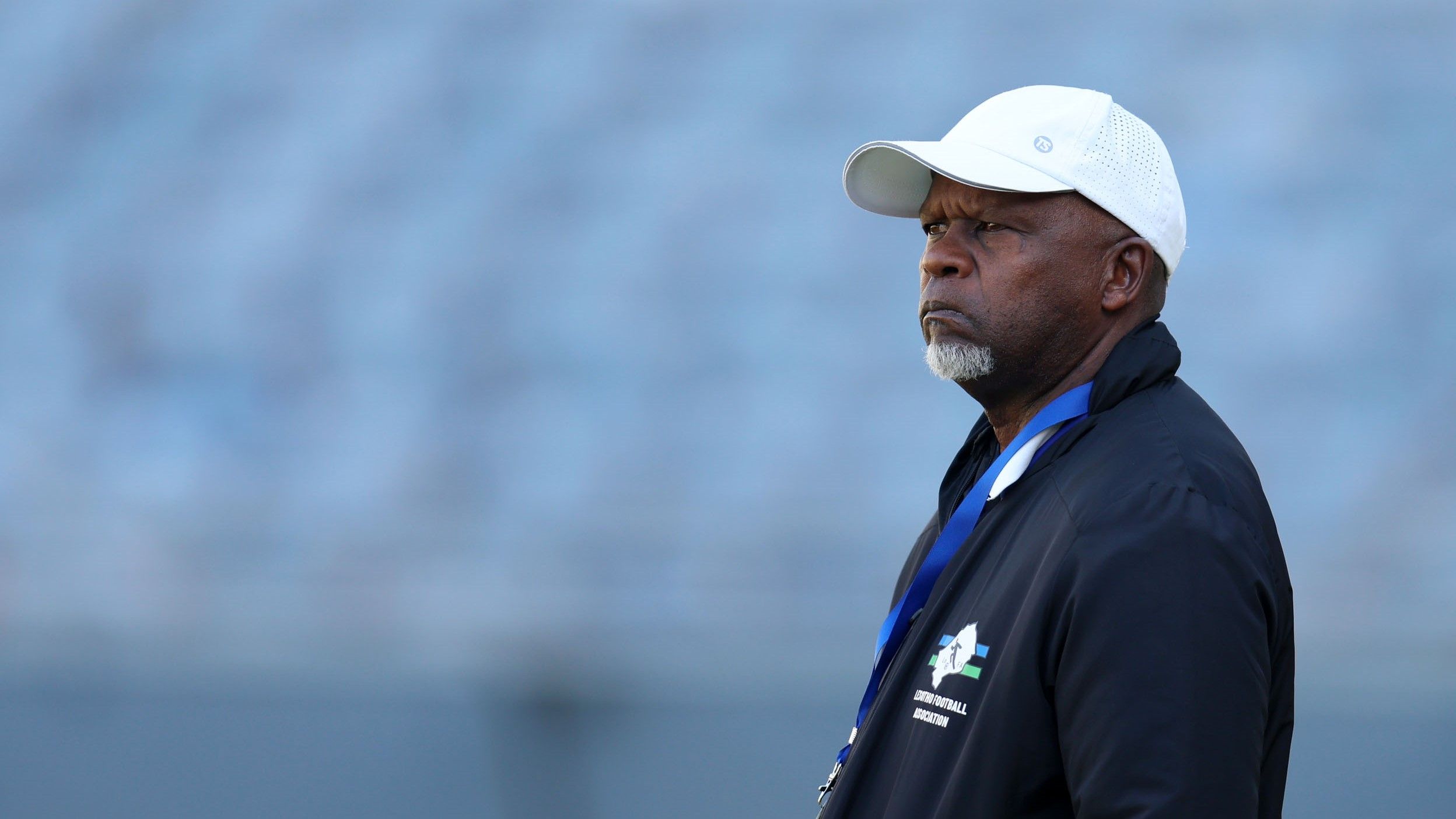 Lesotho head coach Leslie Notsi