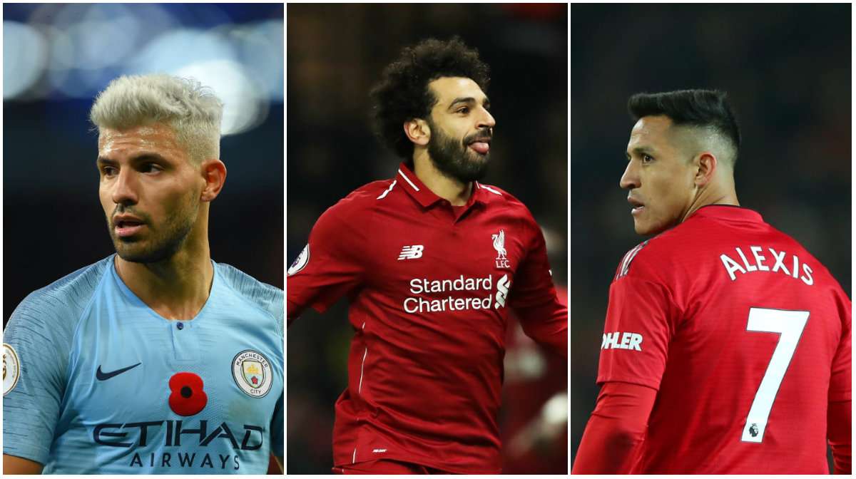 GFX Premier League Agüero Salah Alexis