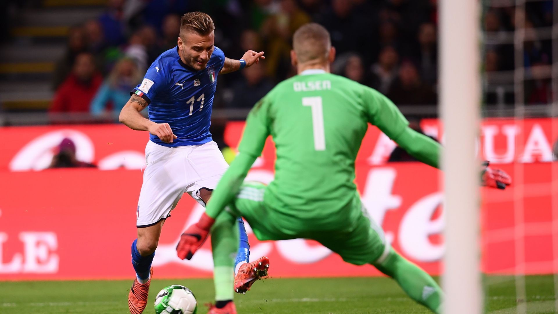 Ciro Immobile Robin Olsen Italy Sweden