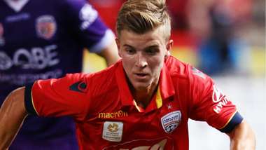 Riley McGree Adelaide United v Perth Glory A-League 10022017