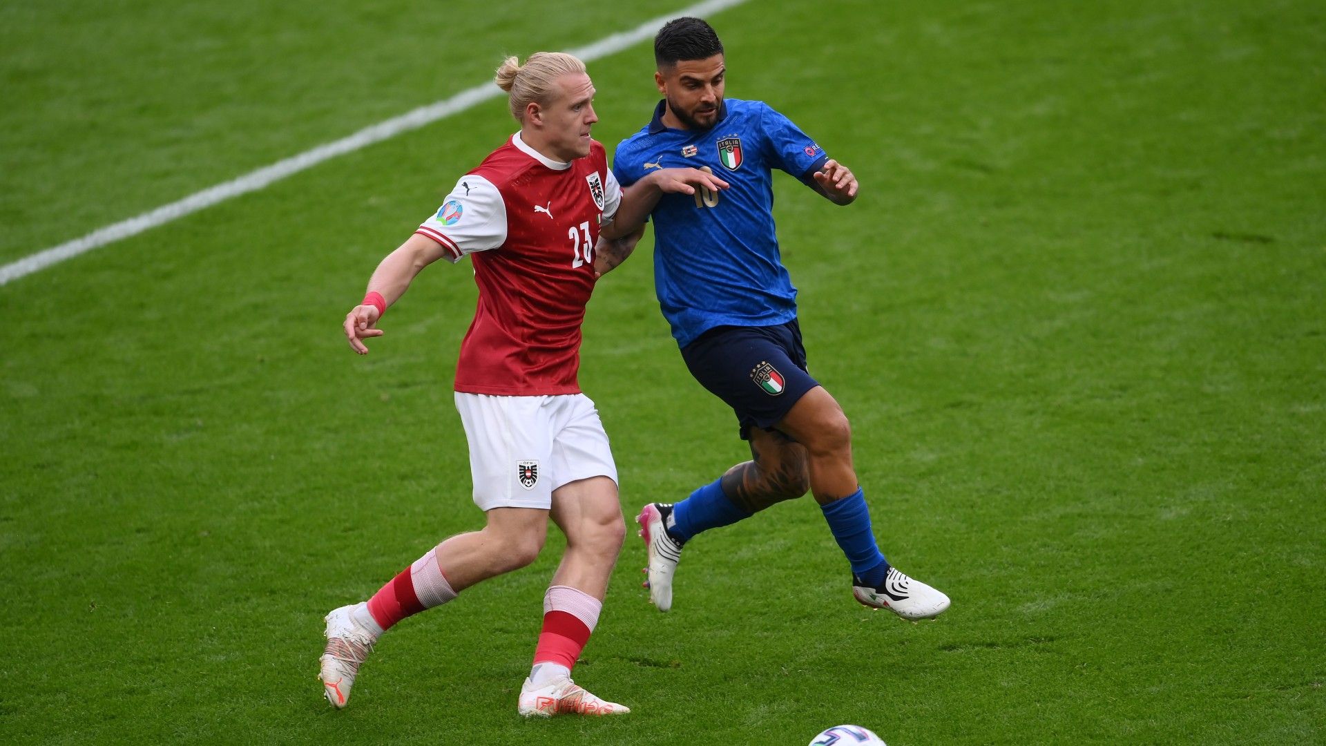 Lorenzo Insigne Xaver Schlager Italy Austria Euro 2020
