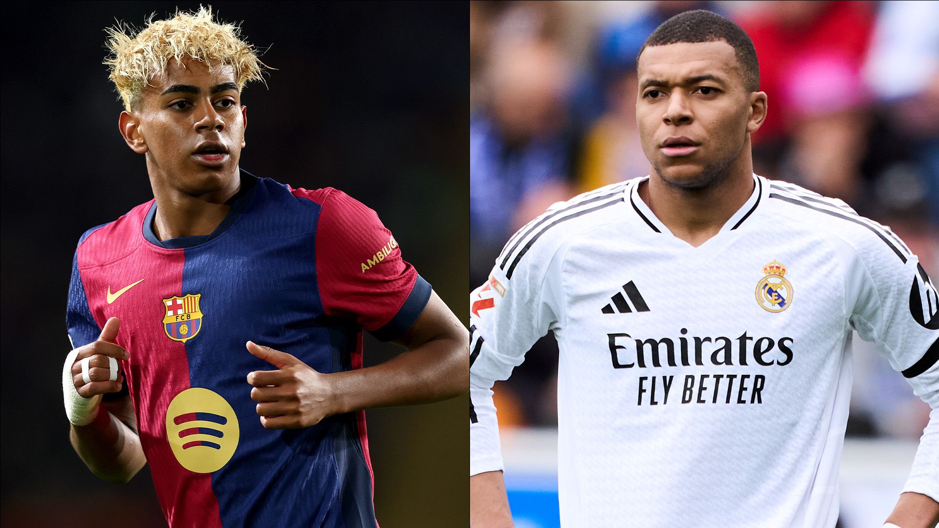 Lamine Yamal Barcelona Kylian Mbappe Real Madrid