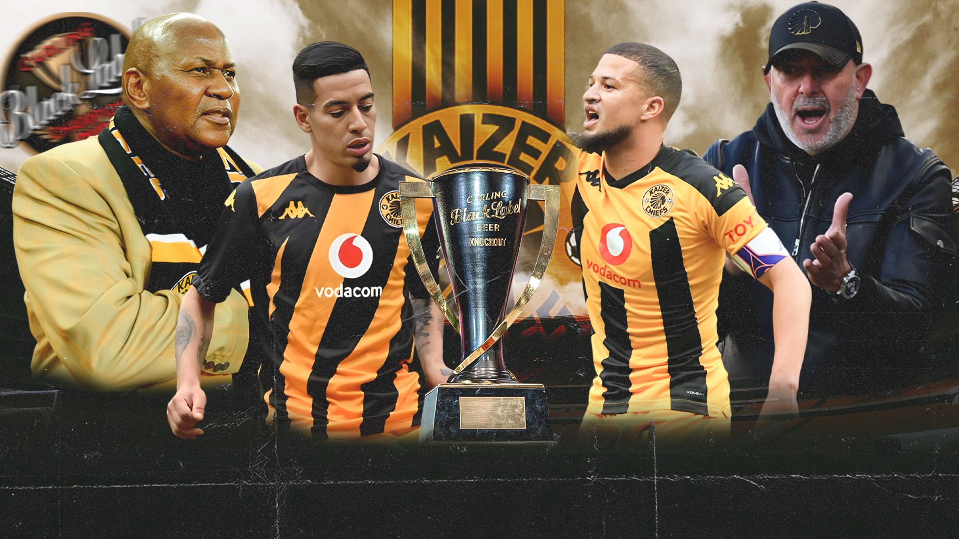 Kaizer Motaung Snr, Nasreddine Nabi, Yusuf Maart & Gaston Sirino of Kaizer Chiefs