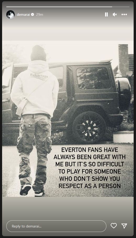 Demarai Gray Everton swipe