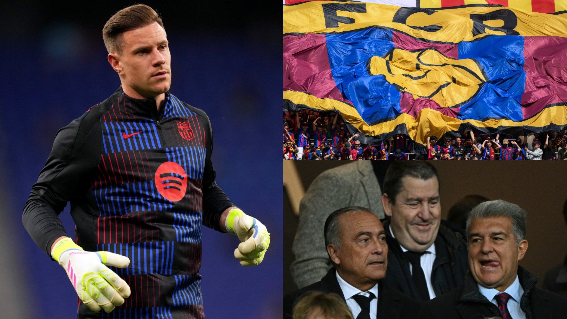 Marc-Andre ter Stegen Joan Laporta Barcelona