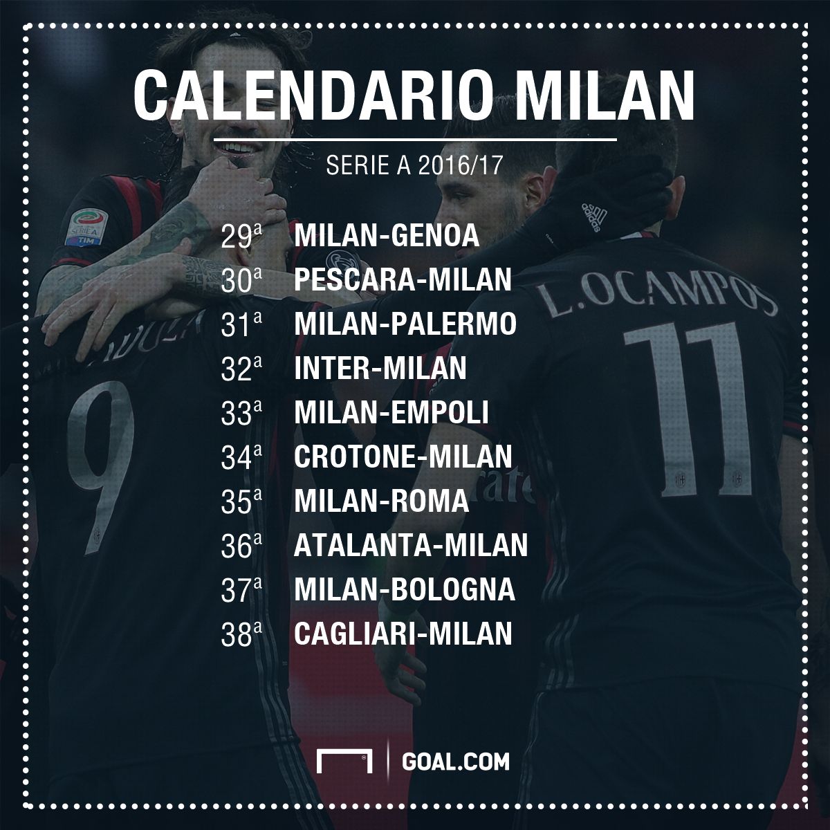 Calendario Milan