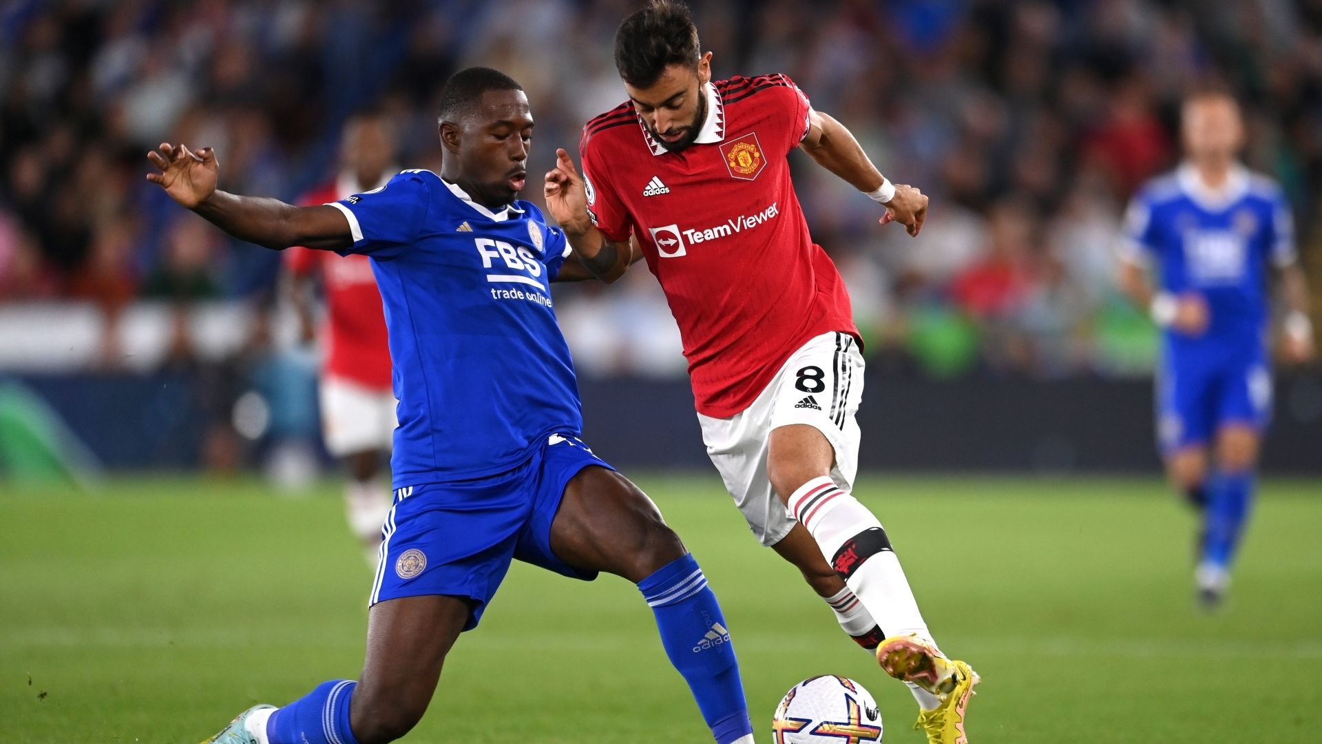 Bruno Fernandes Leicester Manchester United