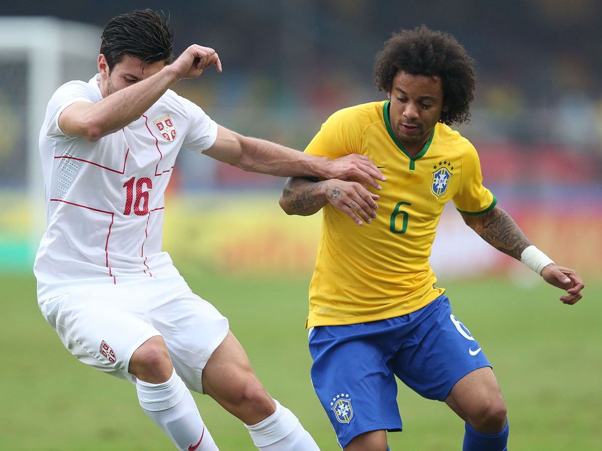 Marcelo Brazil Serbia Friendlies 06062014