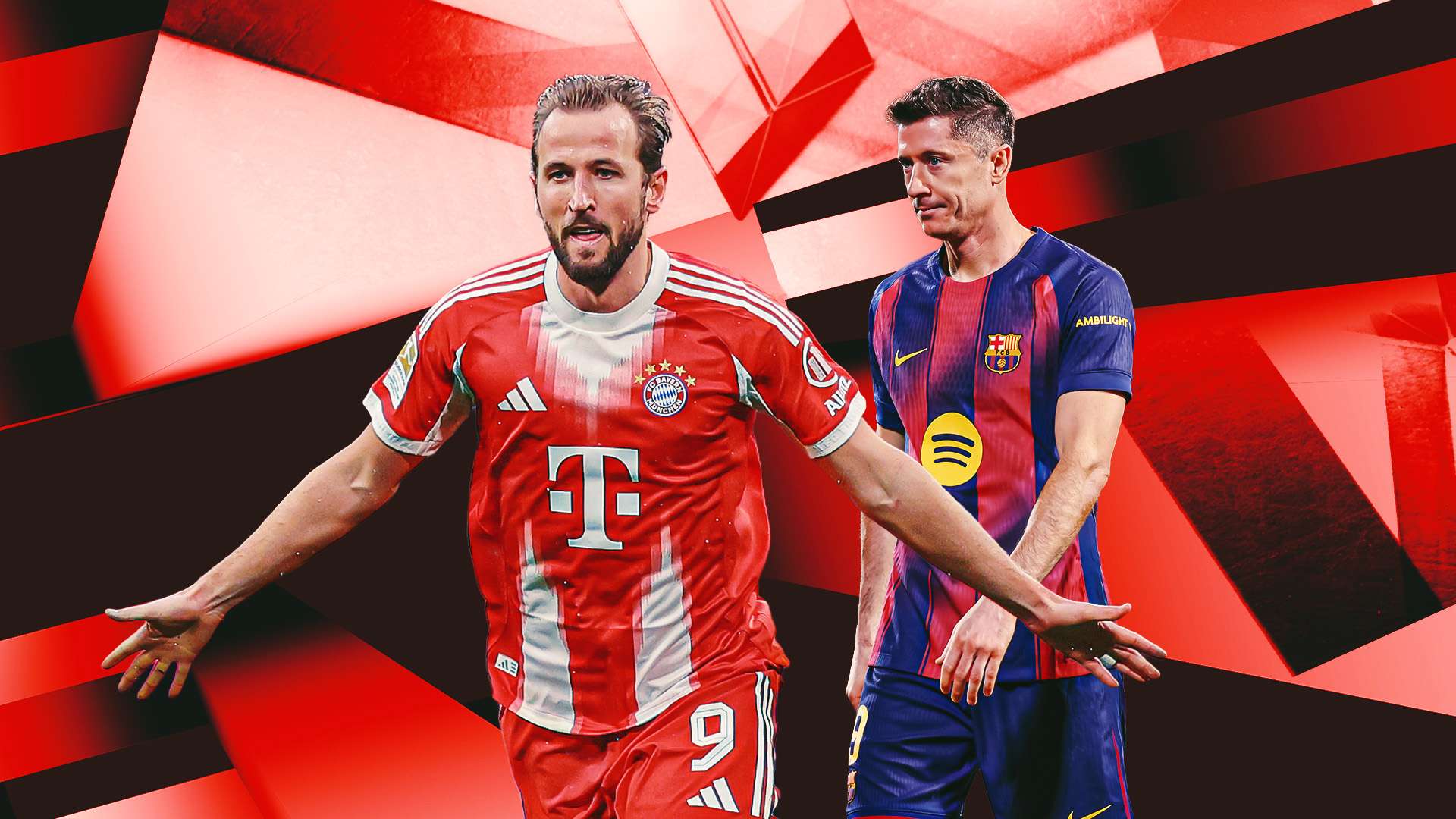 Harry Kane Robert Lewandowski GFX