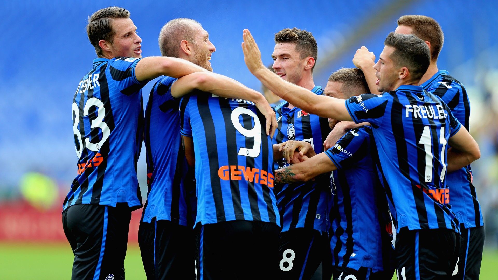 Atalanta celebrating