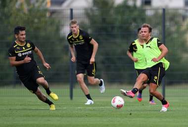 *GER ONLY* Mario Götze Ilkay Gündogan BVB training
