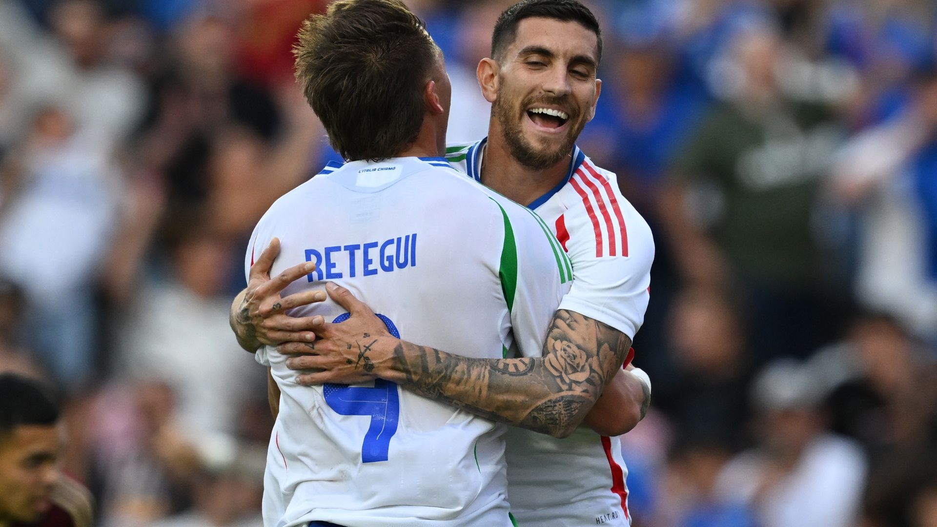 Italia esultanza Pellegrini