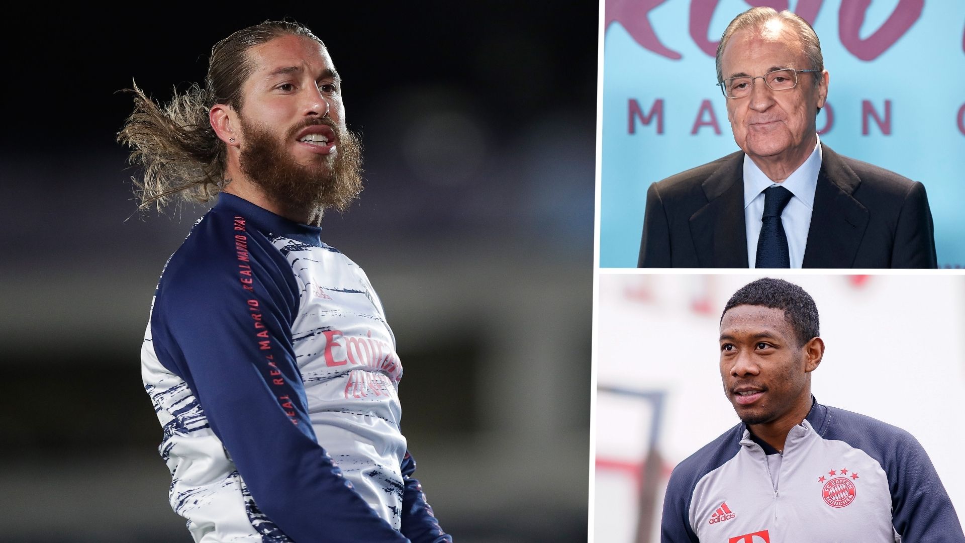 Sergio Ramos Florentino Perez David Alaba Real Madrid Bayern Munich GFX