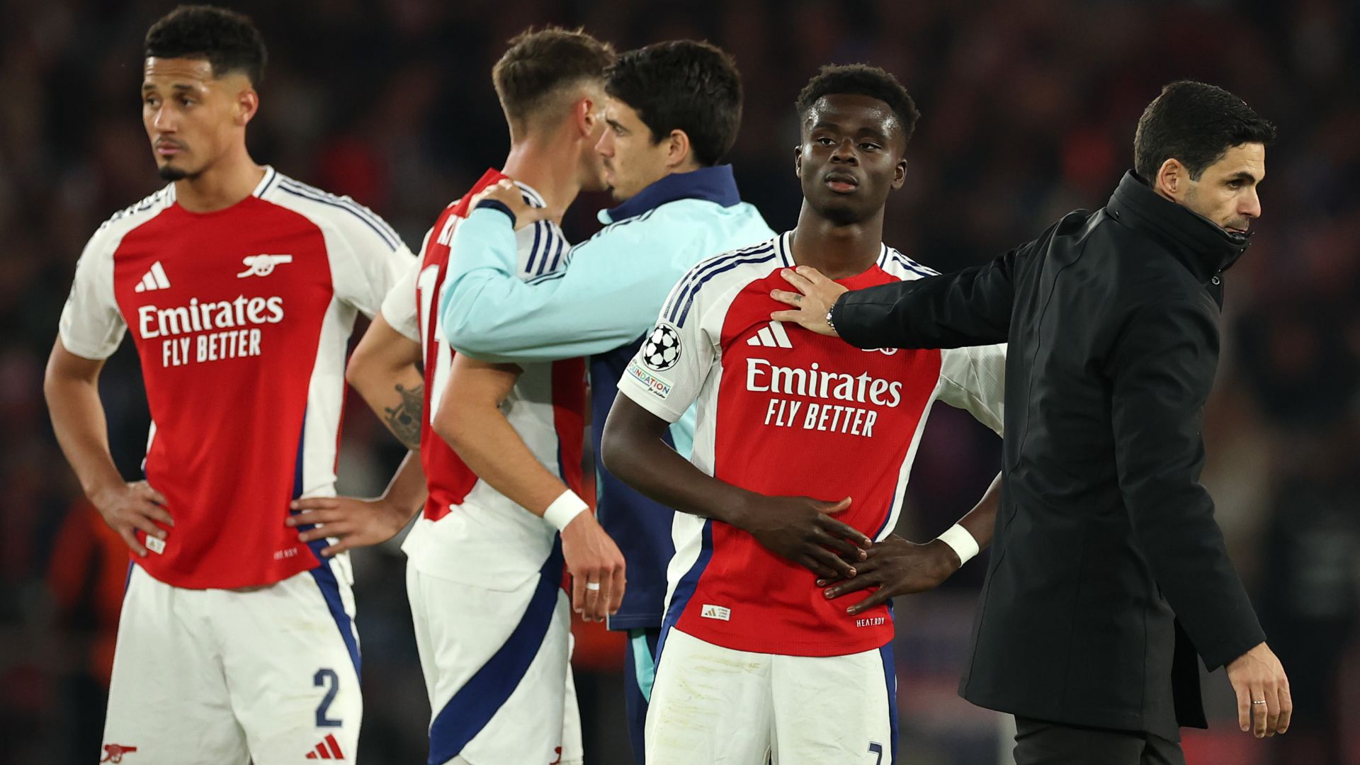 Arsenal Champions League Mikel Arteta Bukayo Saka 2024-25