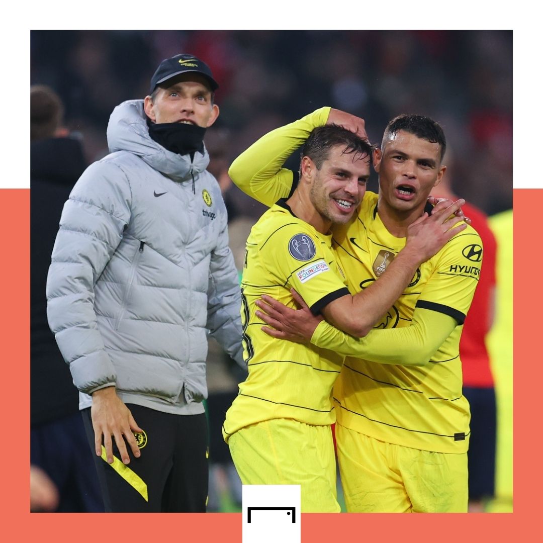 Thomas Tuchel Cesar Azpilicueta Thiago Silva Chelsea Lille Champions League 2021-22 GFX