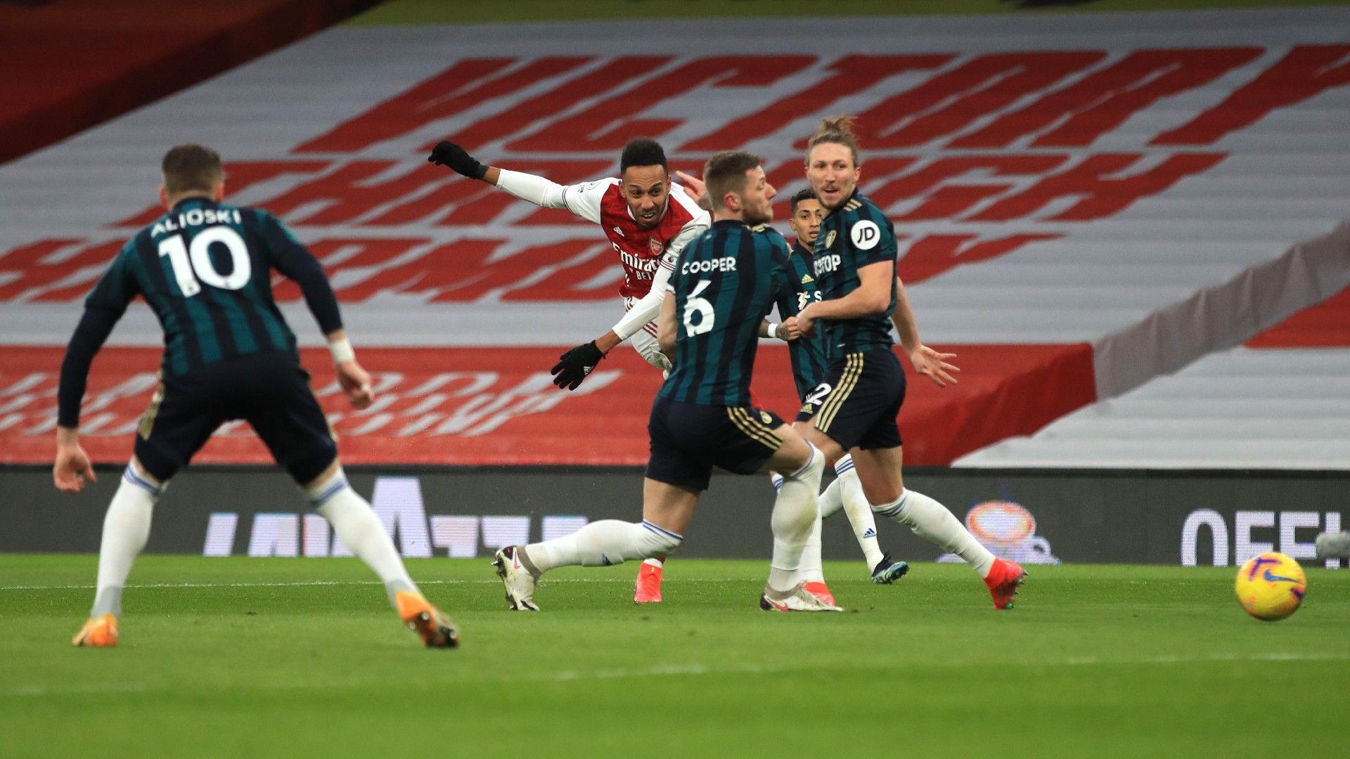 Pierre-Emerick Aubameyang Arsenal vs Leeds Premier League 2020-21