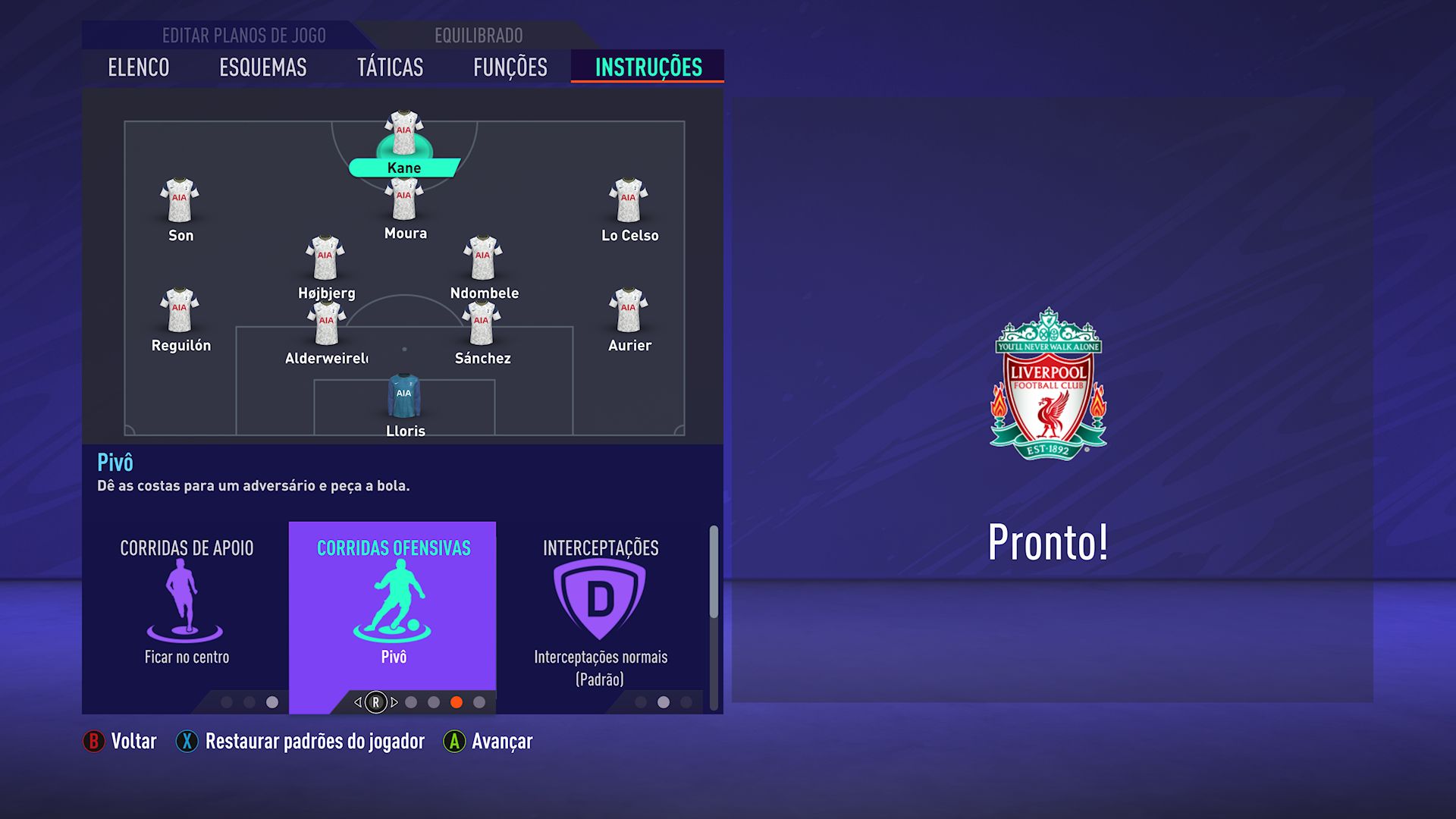 Pivo ficar no centro