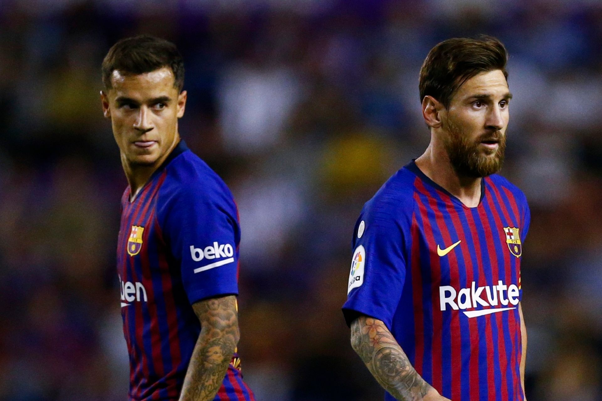 Philippe Coutinho Lionel Messi Barcelona 2018