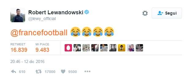 Lewandowski tweet