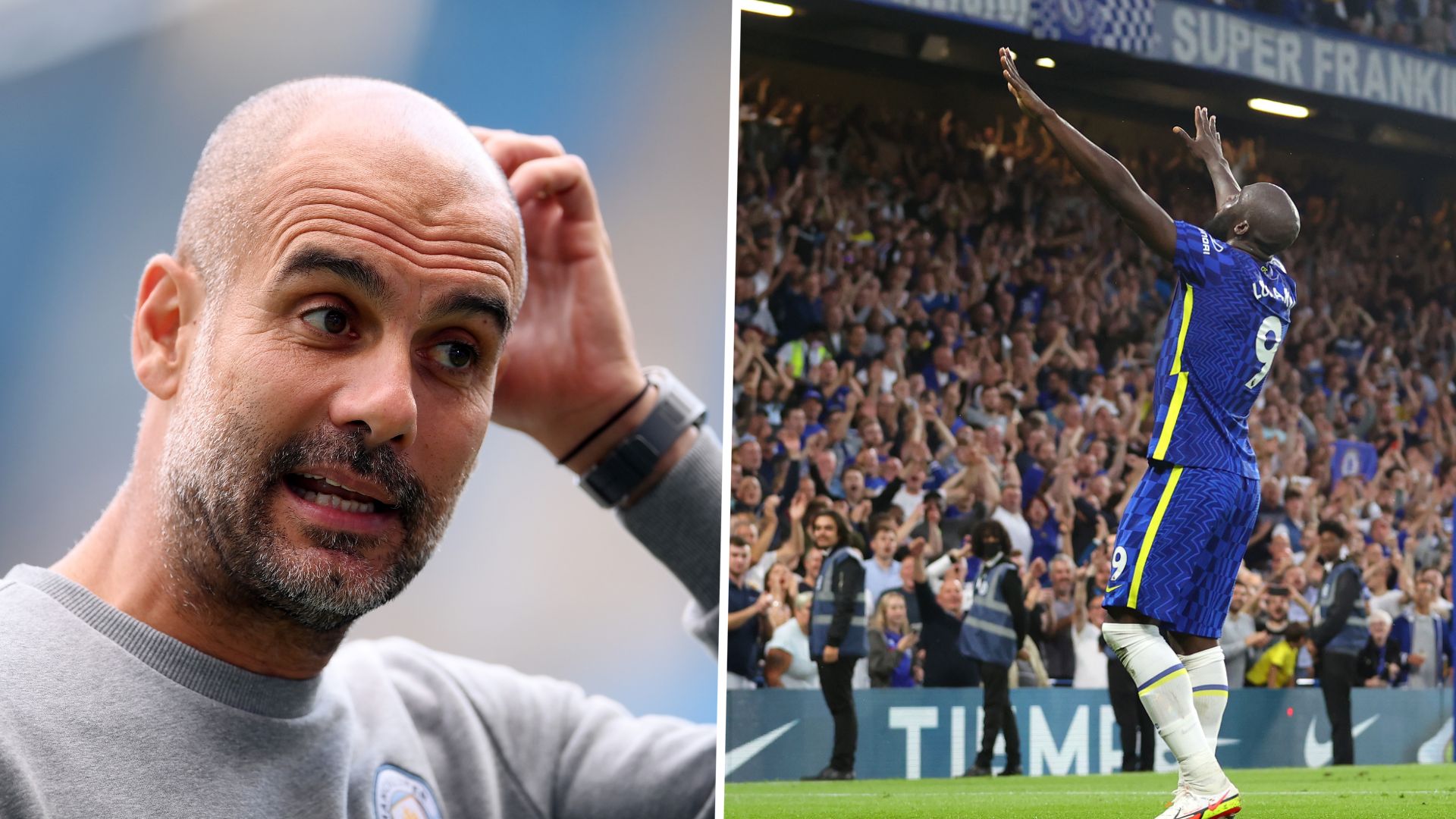 Pep Guardiola, Romelu Lukaku GFX