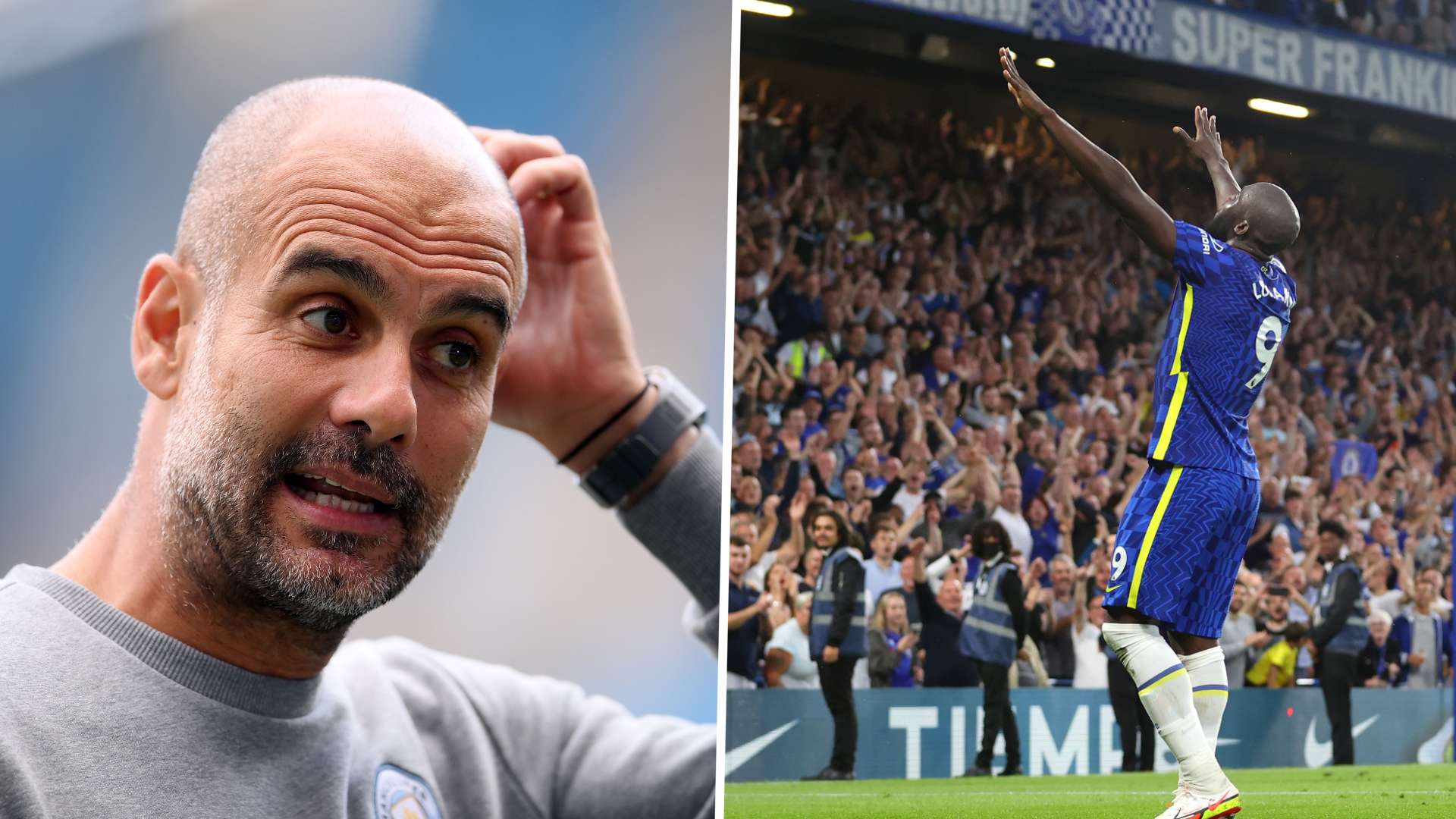 Pep Guardiola, Romelu Lukaku GFX