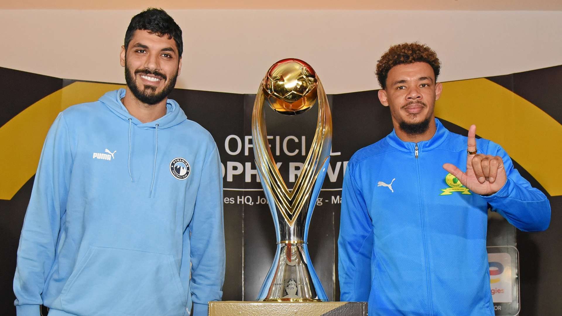 Ronwen Williams and Aly Gaber, Mamelodi Sundowns vs Pyramids FC