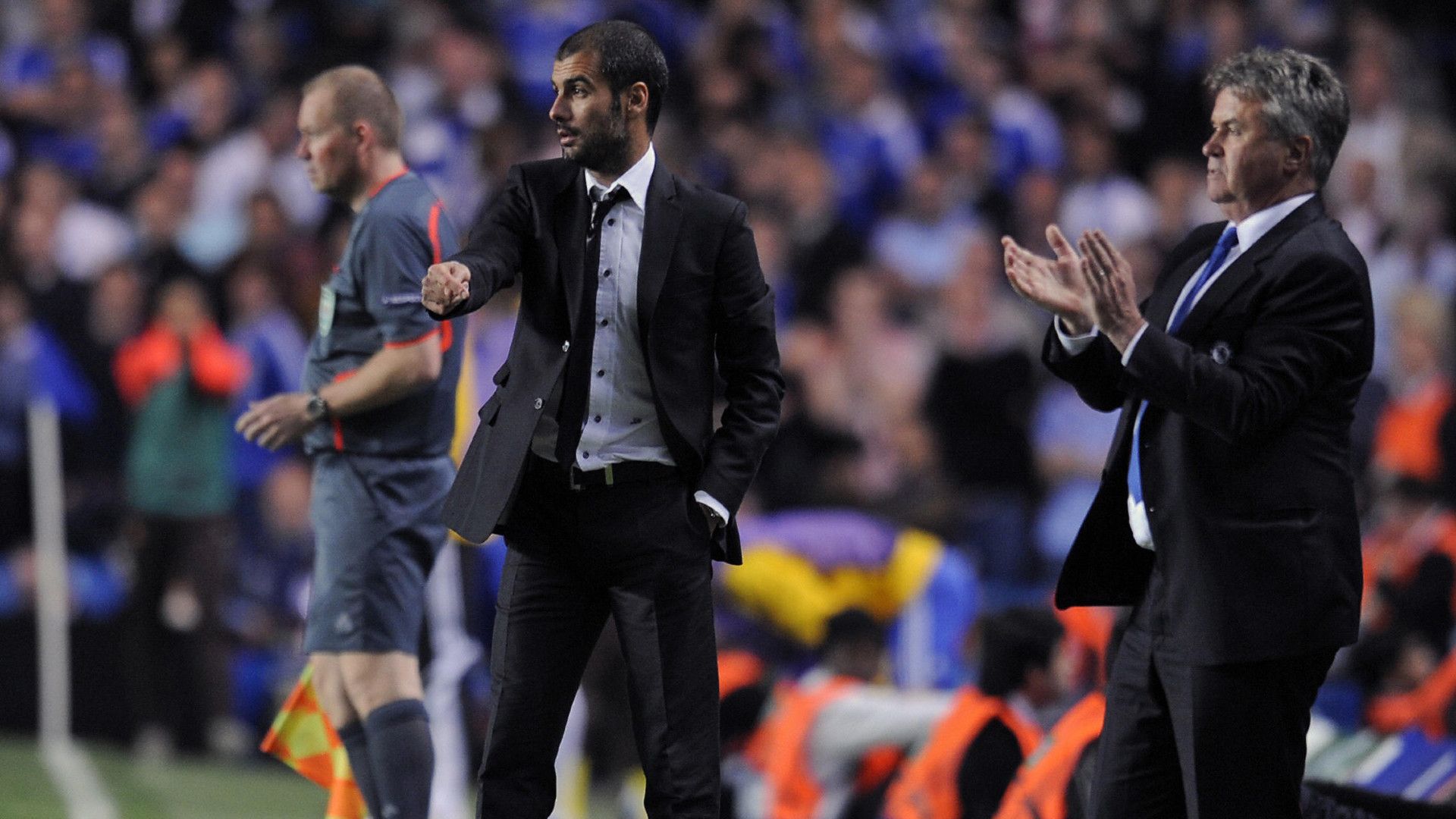 Pep Guardiola Guus Hiddink Chelsea Barcelona 2009