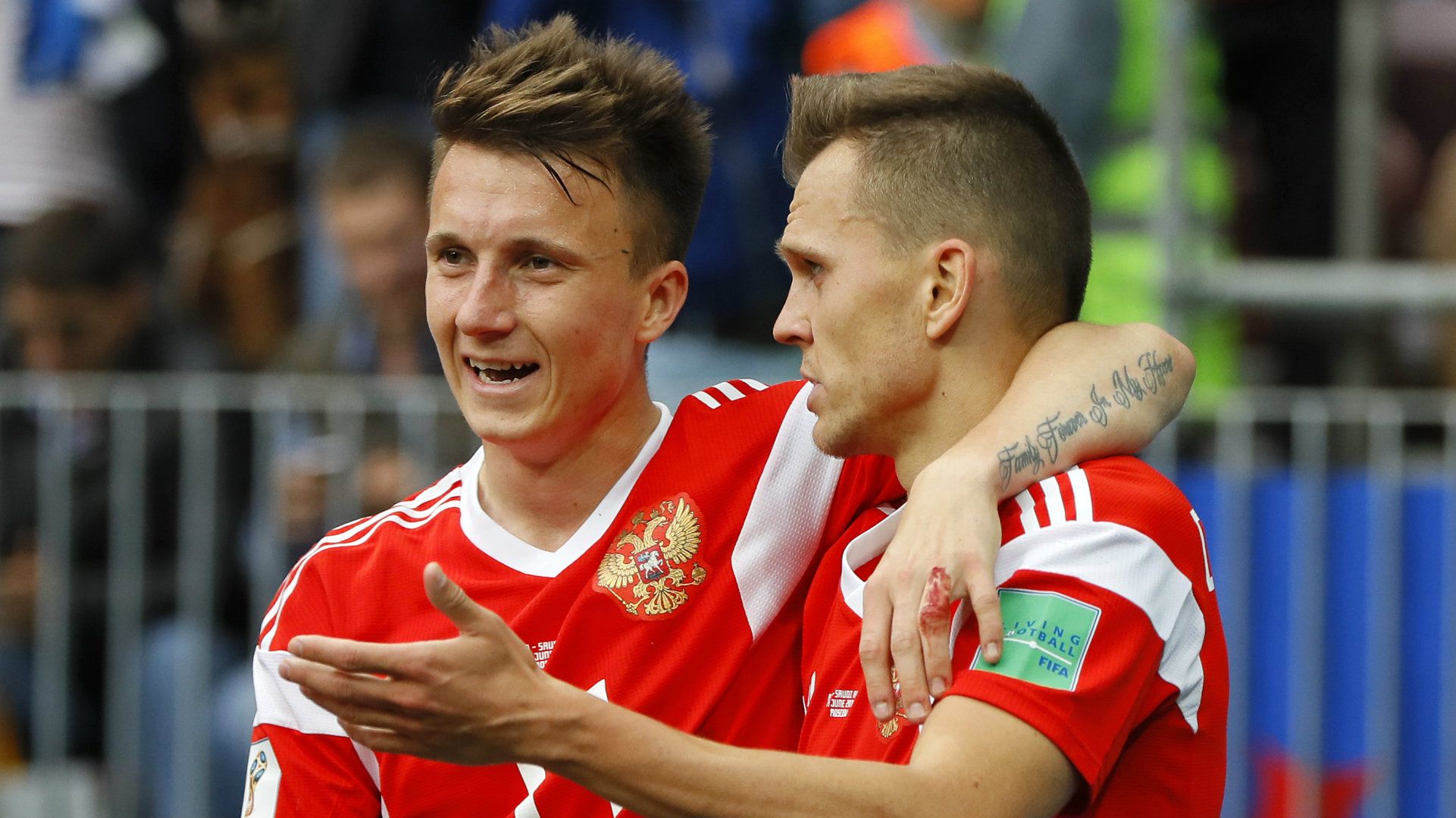 Aleksandr Golovin Denis Cheryshev Russia Saudi Arabia World Cup 2018