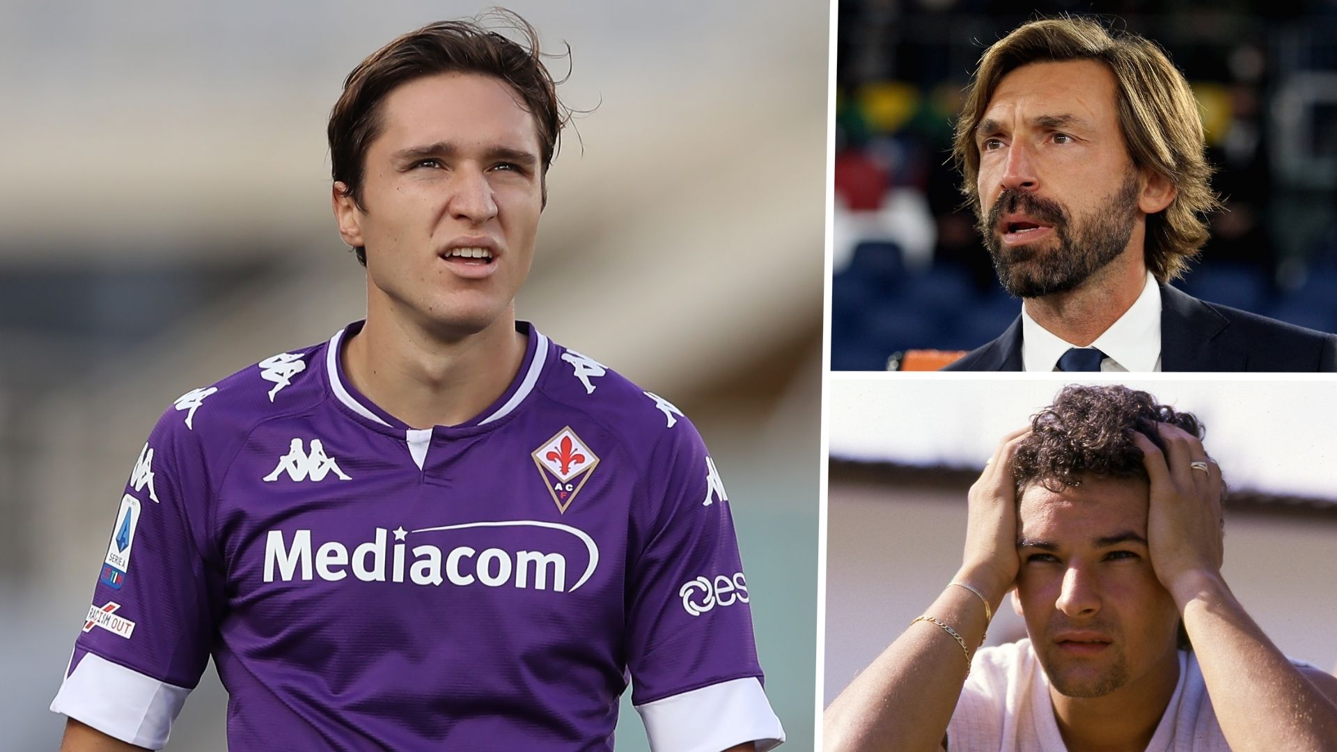 Federico Chiesa Andrea Pirlo Roberto Baggio Fiorentina Juventus GFX