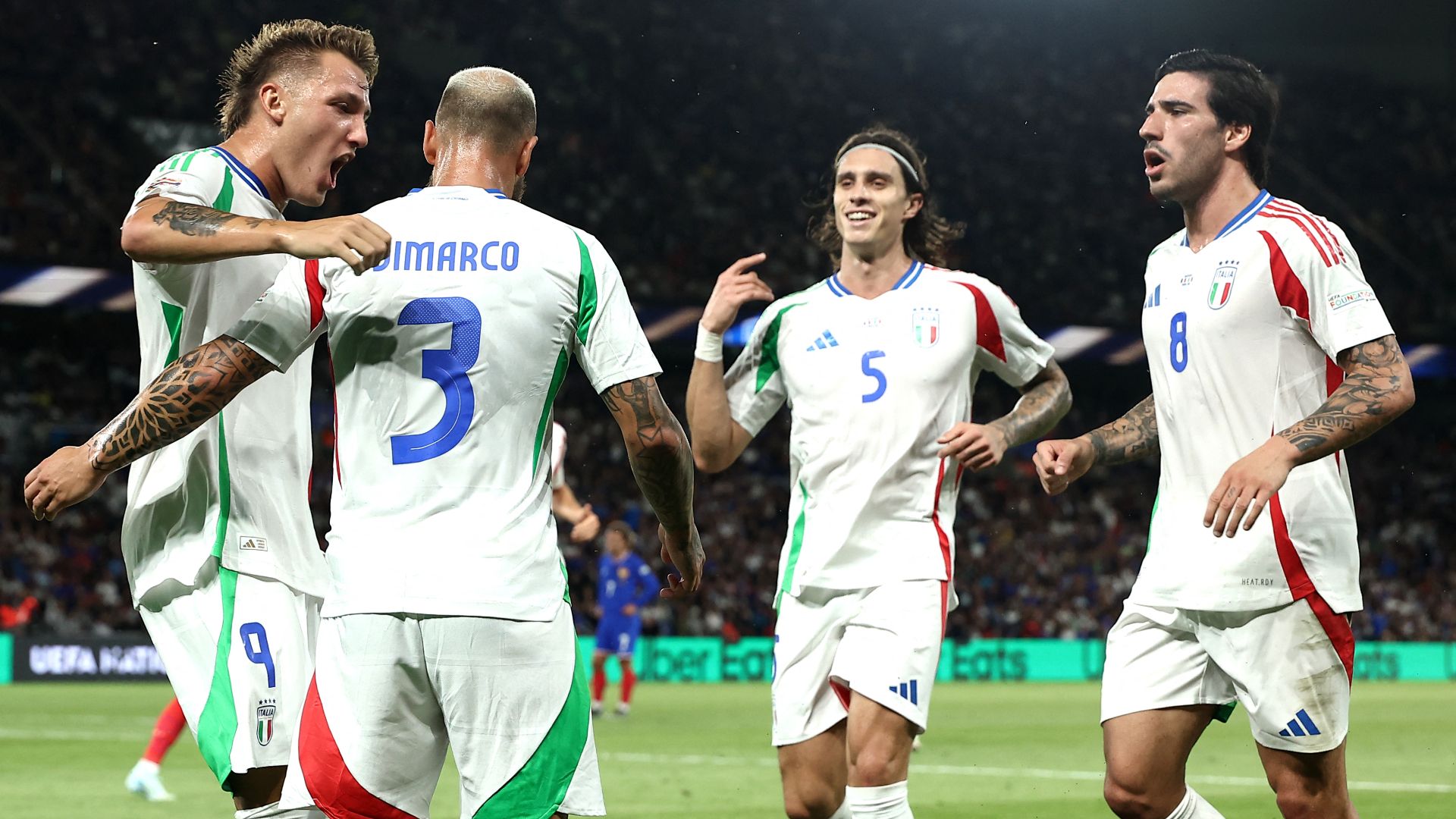 Italia Francia esultanza