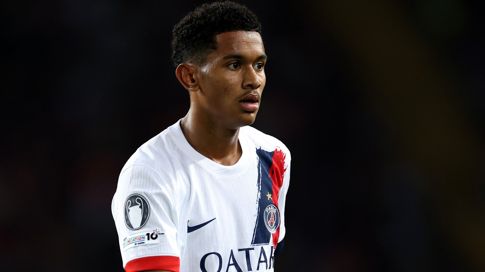 Senny Mayulu of Paris Saint-Germain looks on