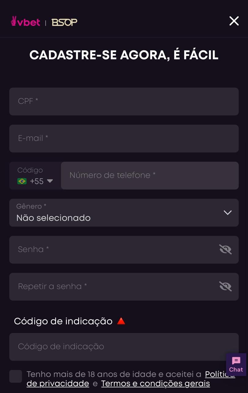 Código de Indicação VBet