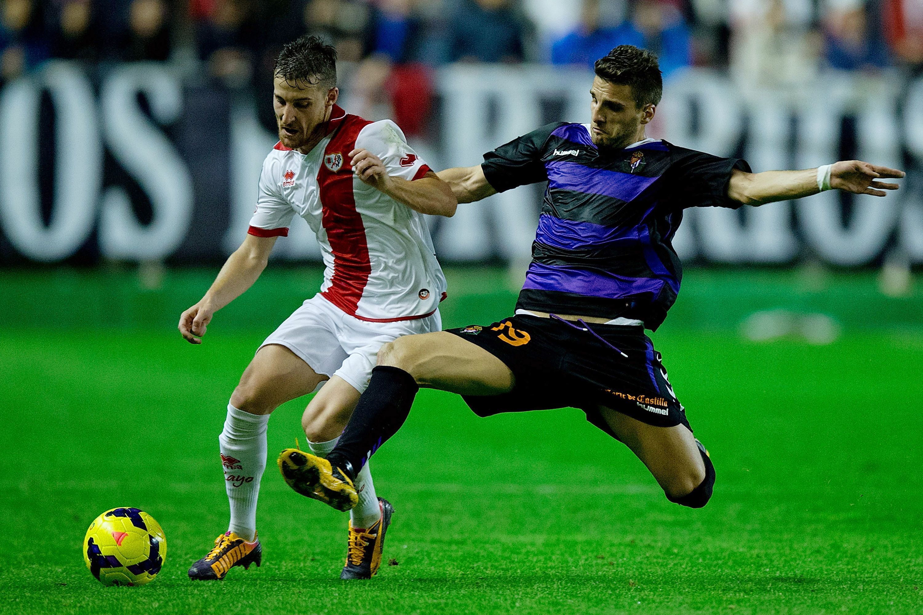 Rayo Vallecano's Tito and Real Valladolid's Valdet Rama