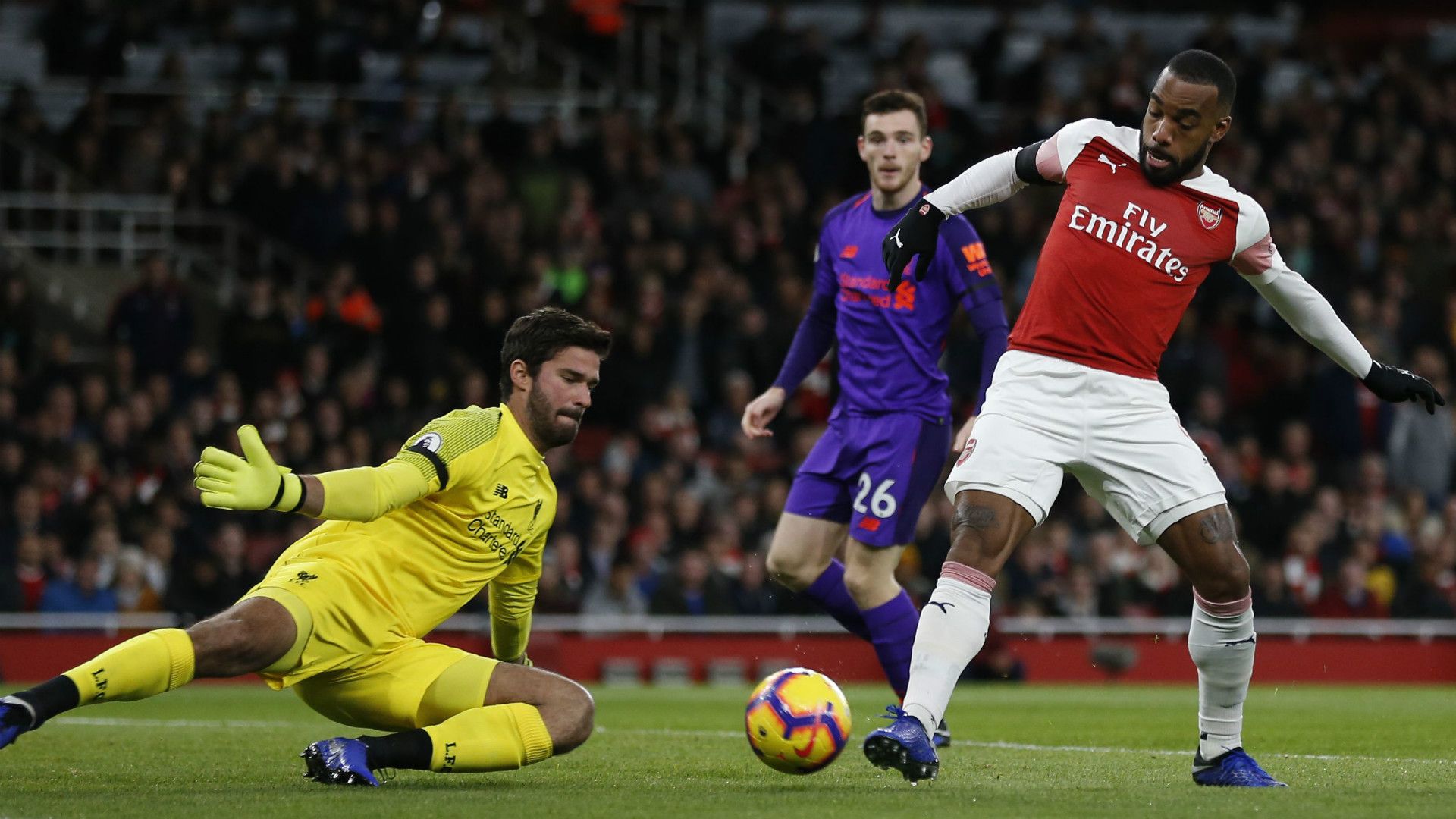 ALISSON LIVERPOOL ALEXANDRE LACAZETTE ARSENAL PREMIER LEAGUE 03112018
