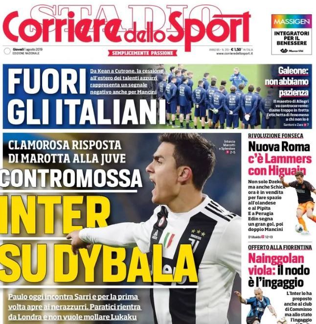 Corriere dello Sport cover