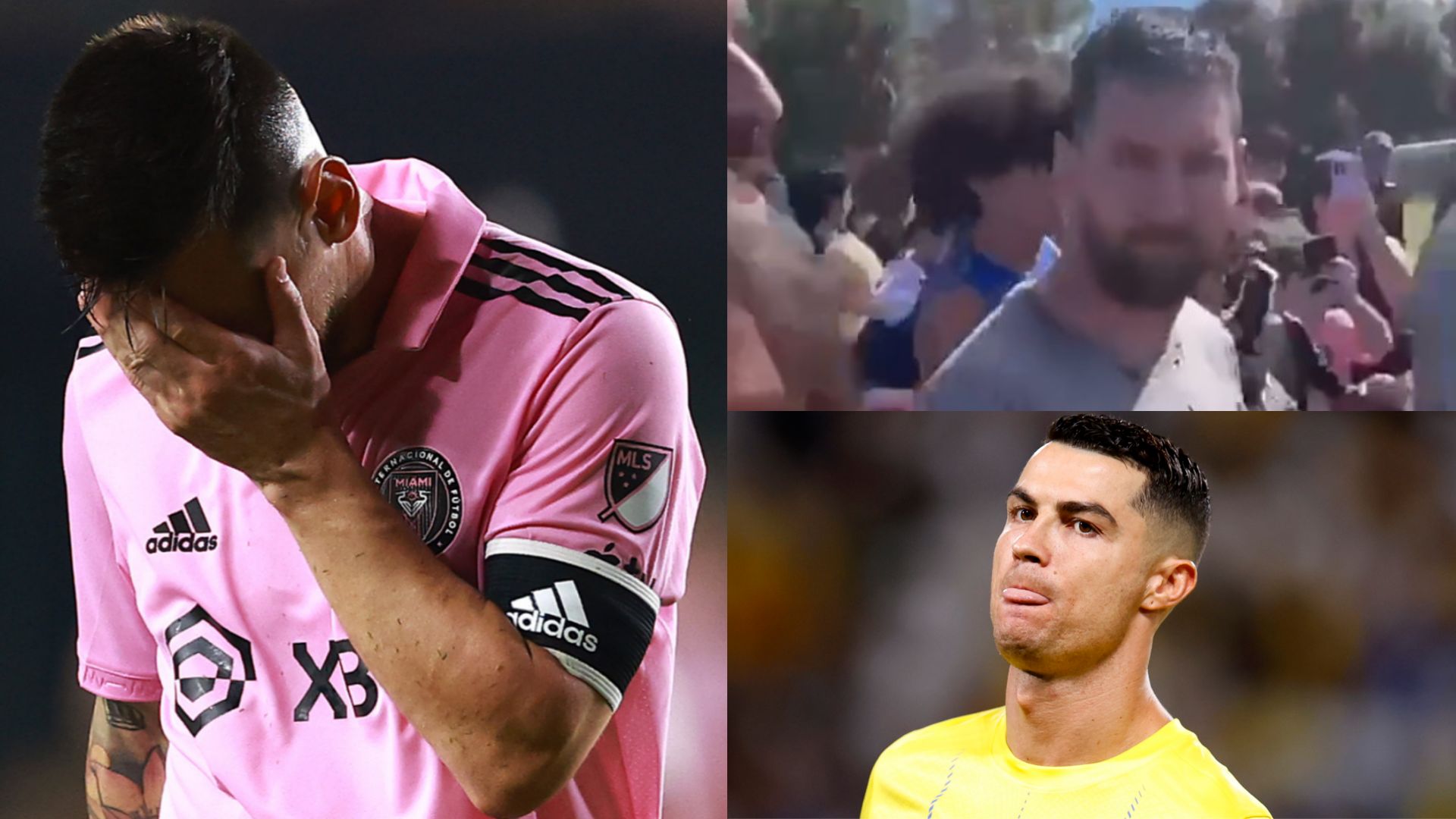 Lionel Messi stare Cristiano Ronaldo fan