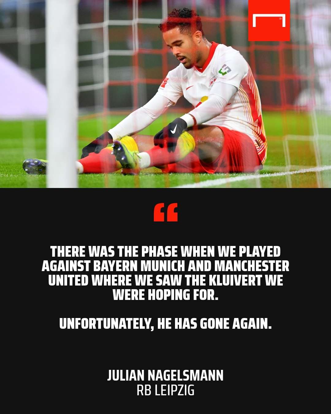 Justin Kluivert Nagelsmann RB Leipzig quote GFX