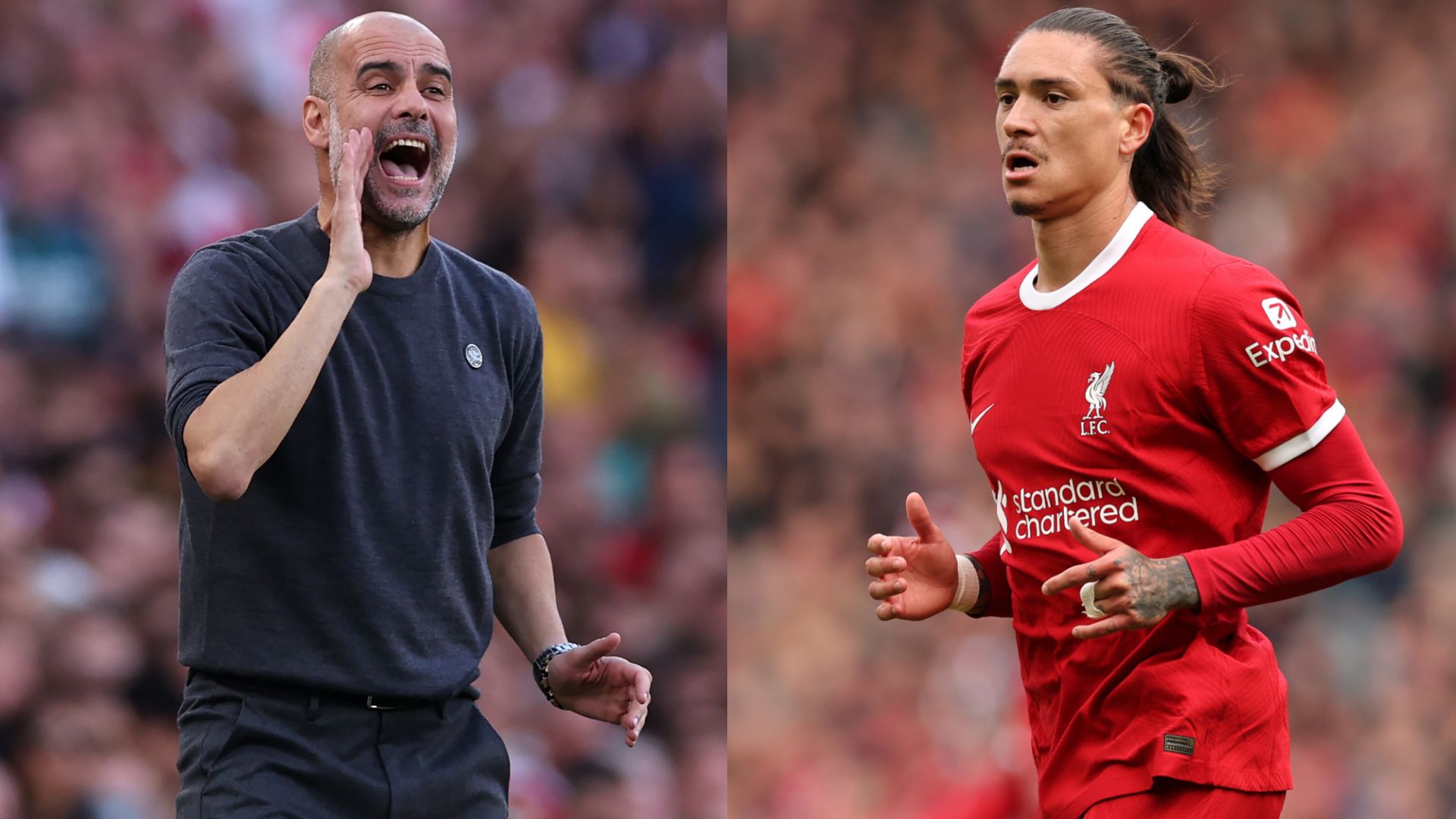 Pep Guardiola Darwin Nunez 2023 split