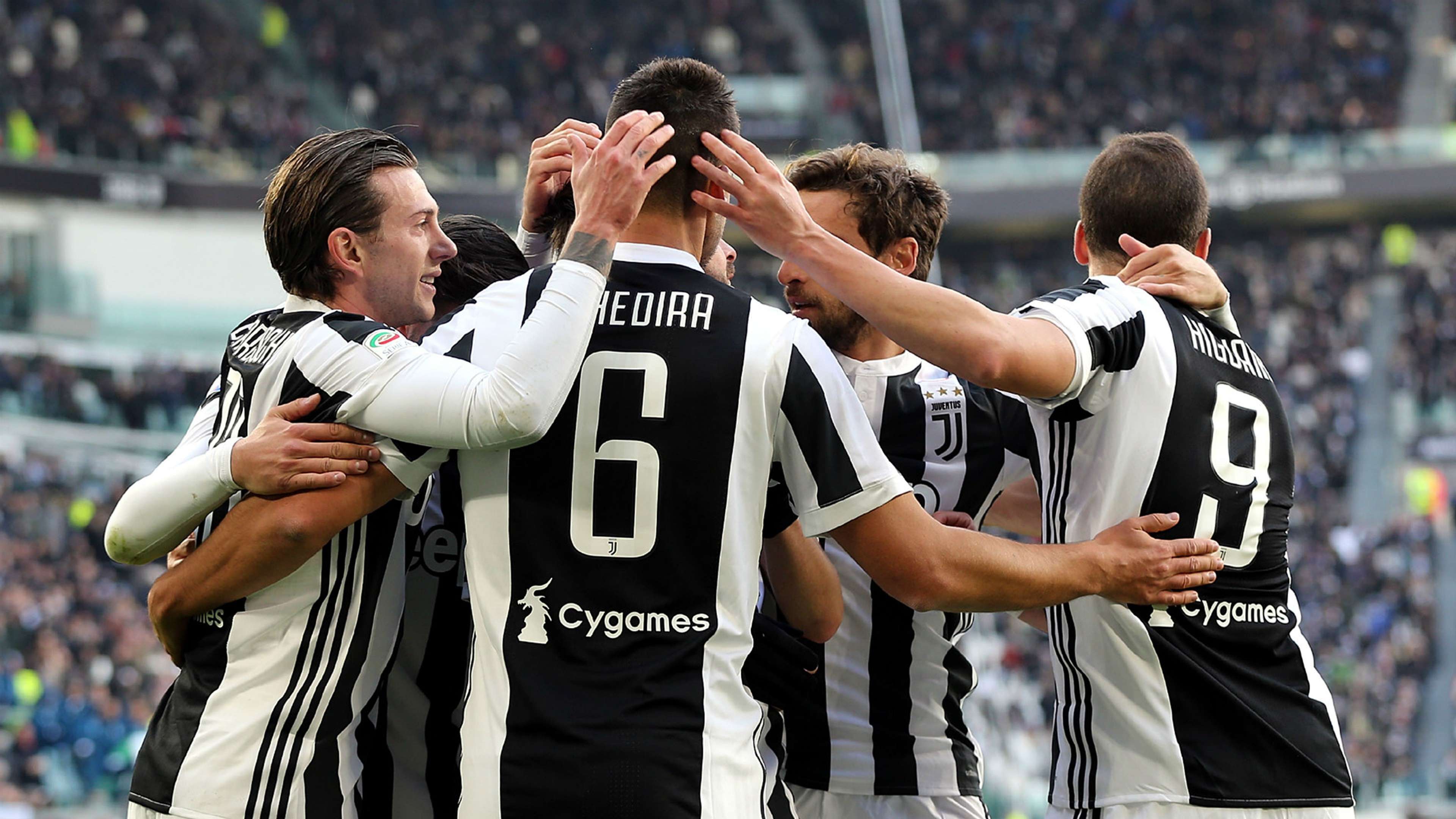 Juventus celebrating Sassuolo Serie A