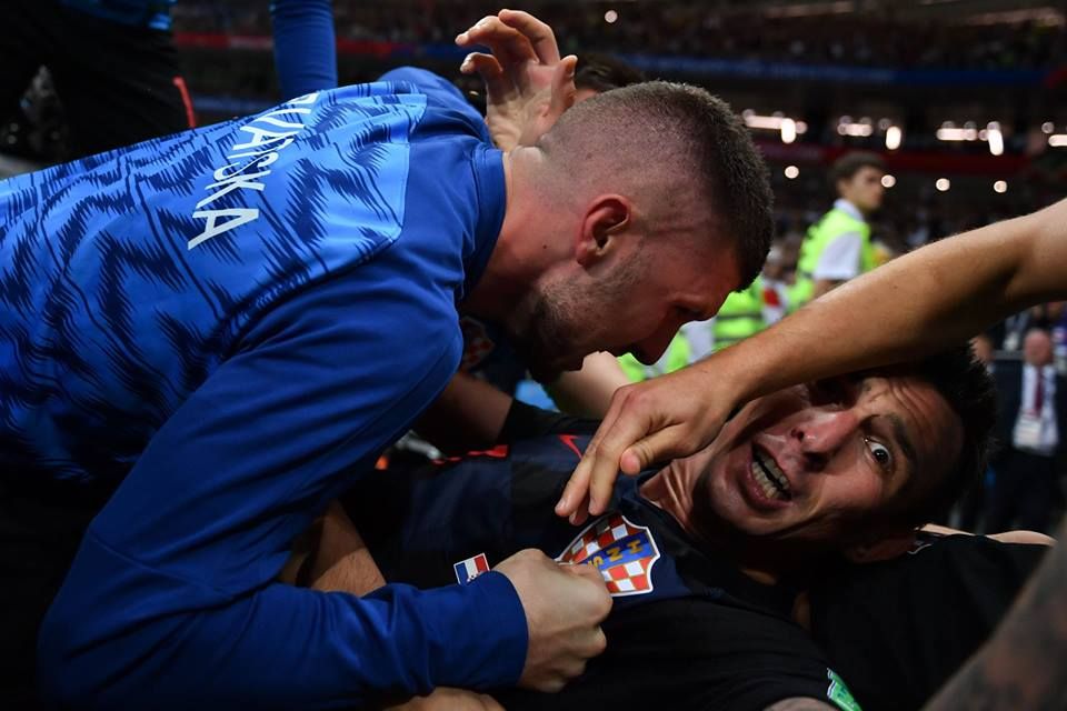 Croatia players celebrating vs England World Cup