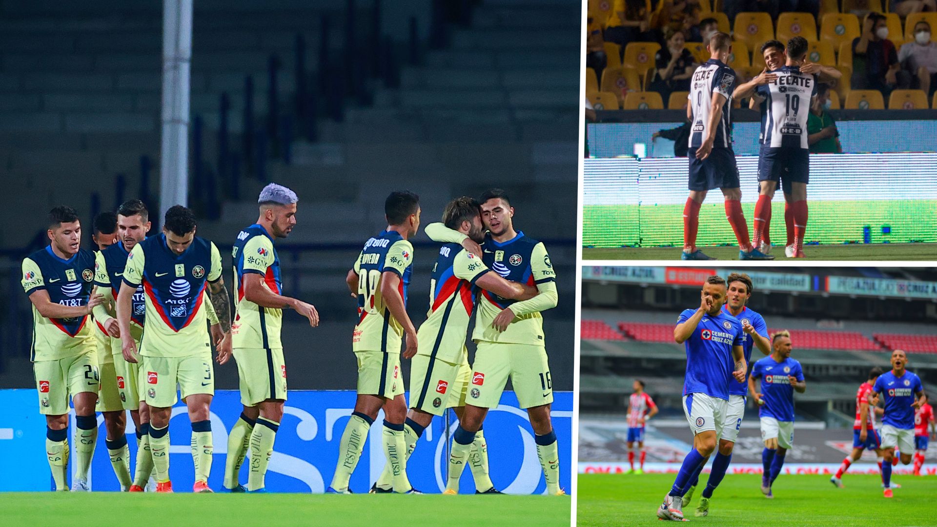 América, Cruz Azul, Monterrey, Guardianes 2021