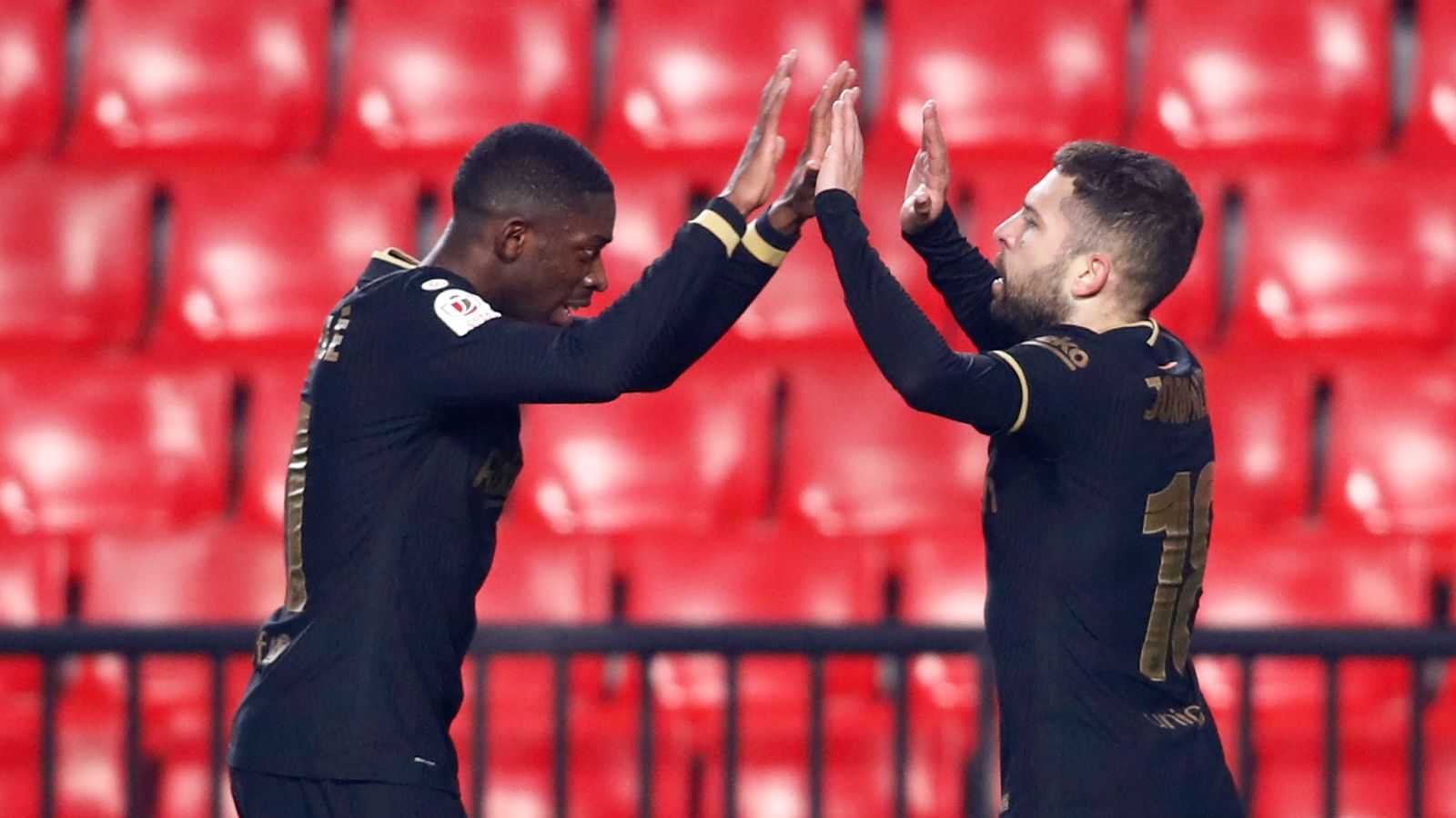 Dembélé y Jordi Alba, FC Barcelona